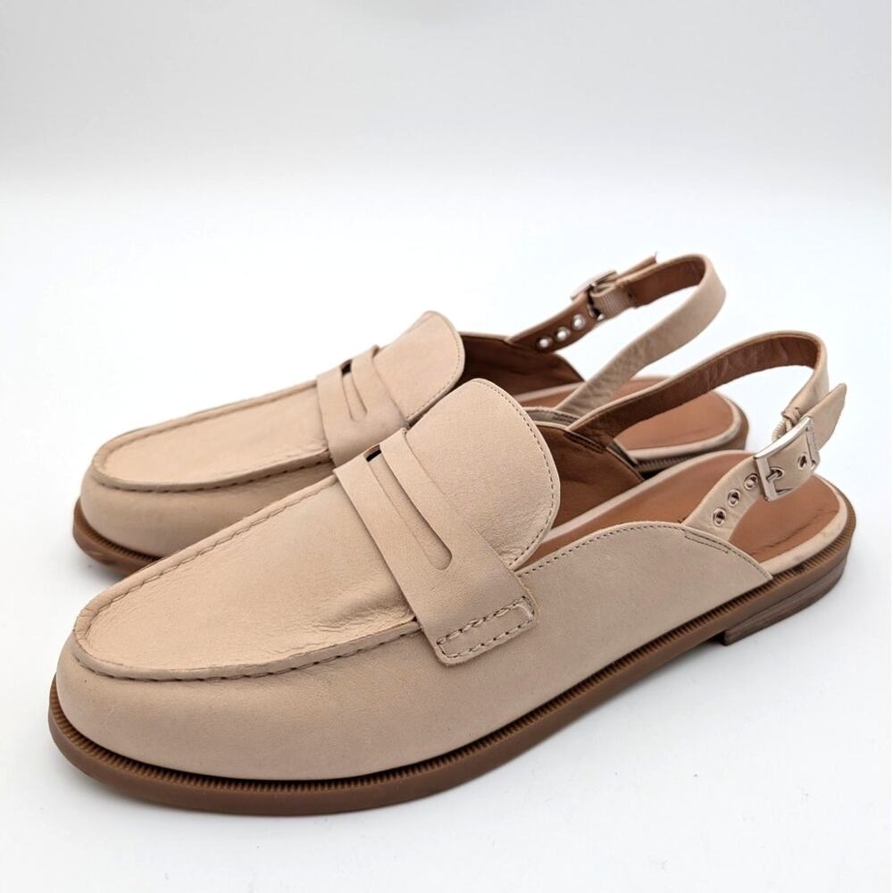Lucky Brand Liyanna Slingback Loafer Shoes Women's Cannellini Size US9.5M EU41